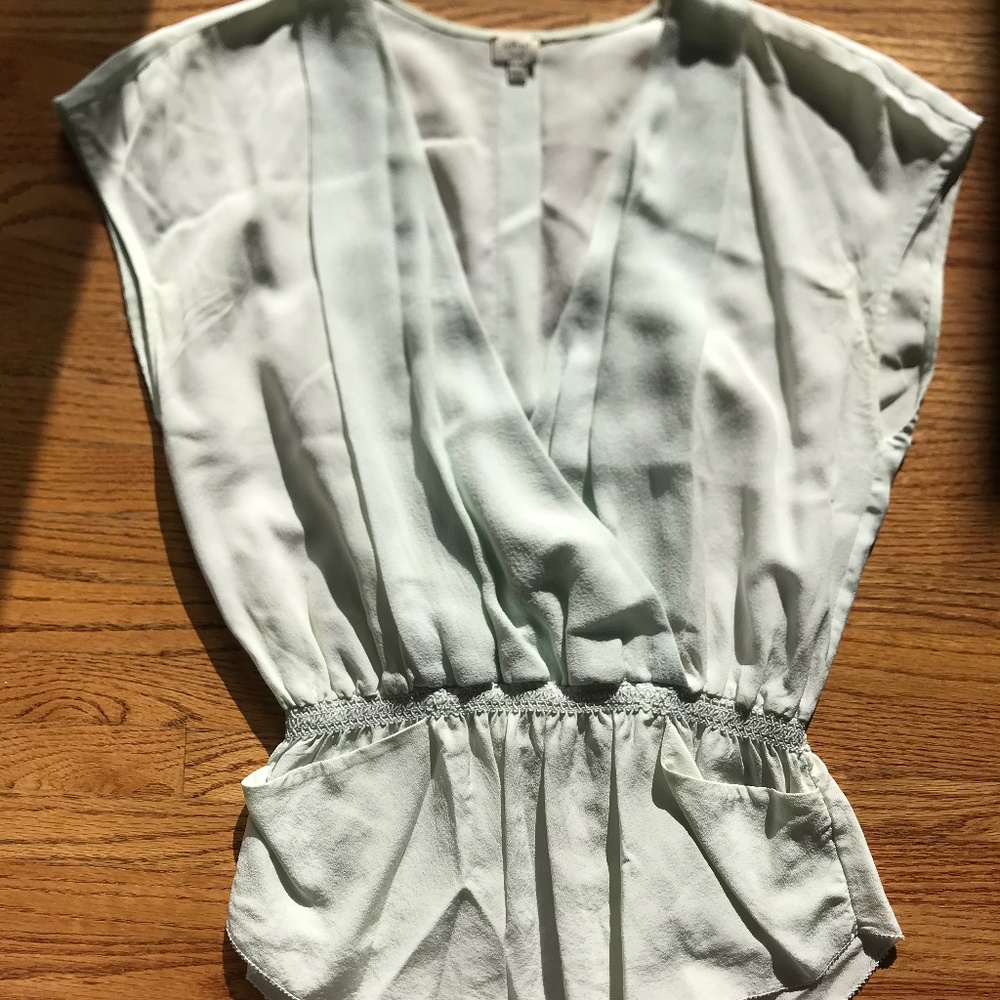 Wilfred silk short sleeve blouse